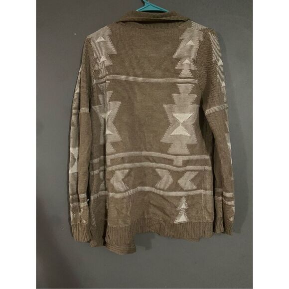 Charlotte Russe Aztec Print Open Front Cardigan Size Medium - Picture 5 of 5